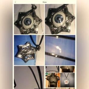 Greek Evil Eye Suede Necklace lt501-6blu
 Evil Eye new vintage from Greece 🇬🇷